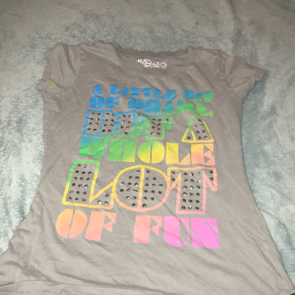 A gray shirt